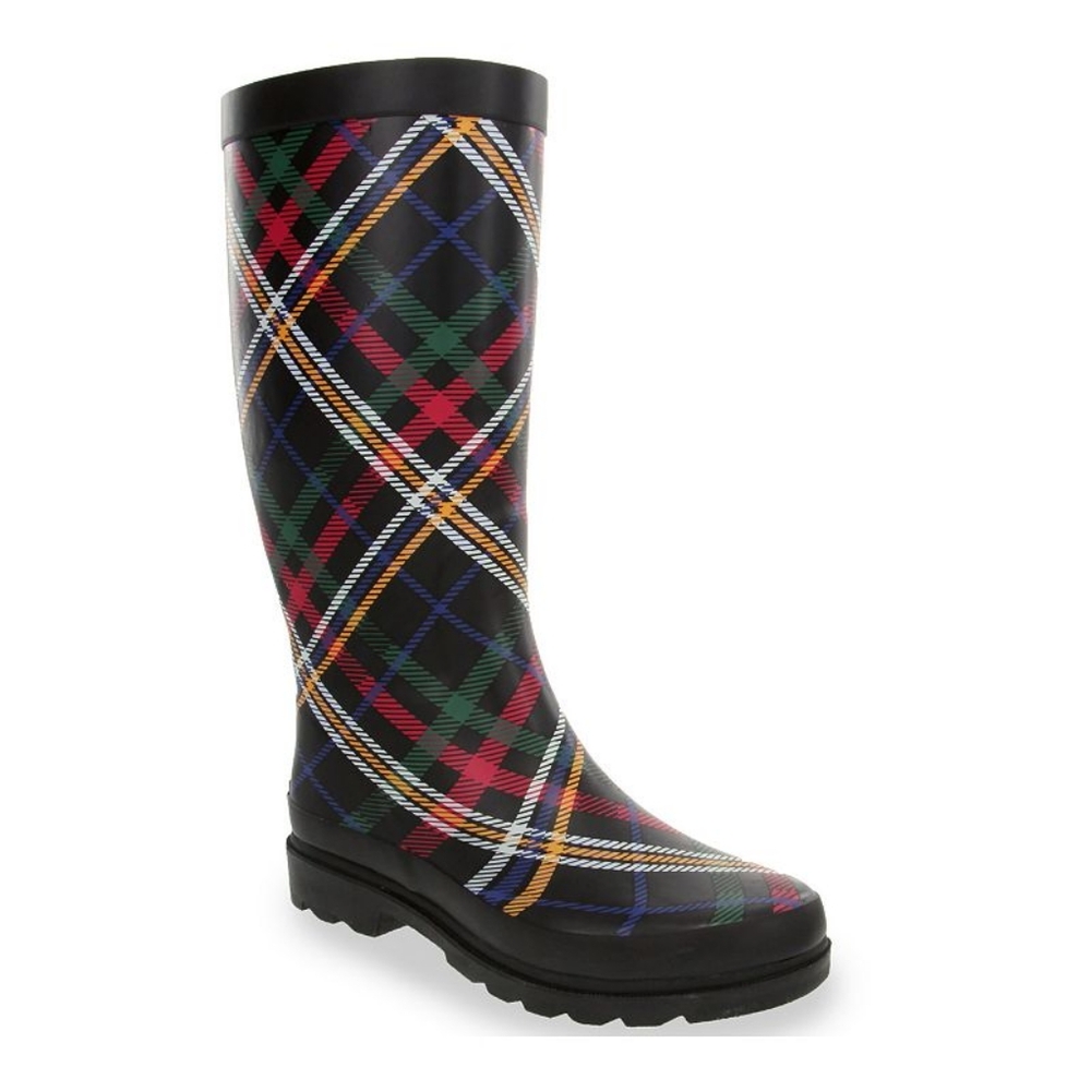 SUGAR Raffle Women's 1/2" Platform Round Toe Block Heel Rain Boots